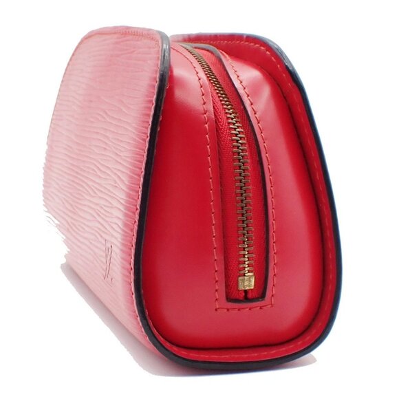 LOUIS VUITTON LV Logo Dauphine PM Pouch Bag Epi Leather Red M48447 02AA006 - Picture 2 of 14